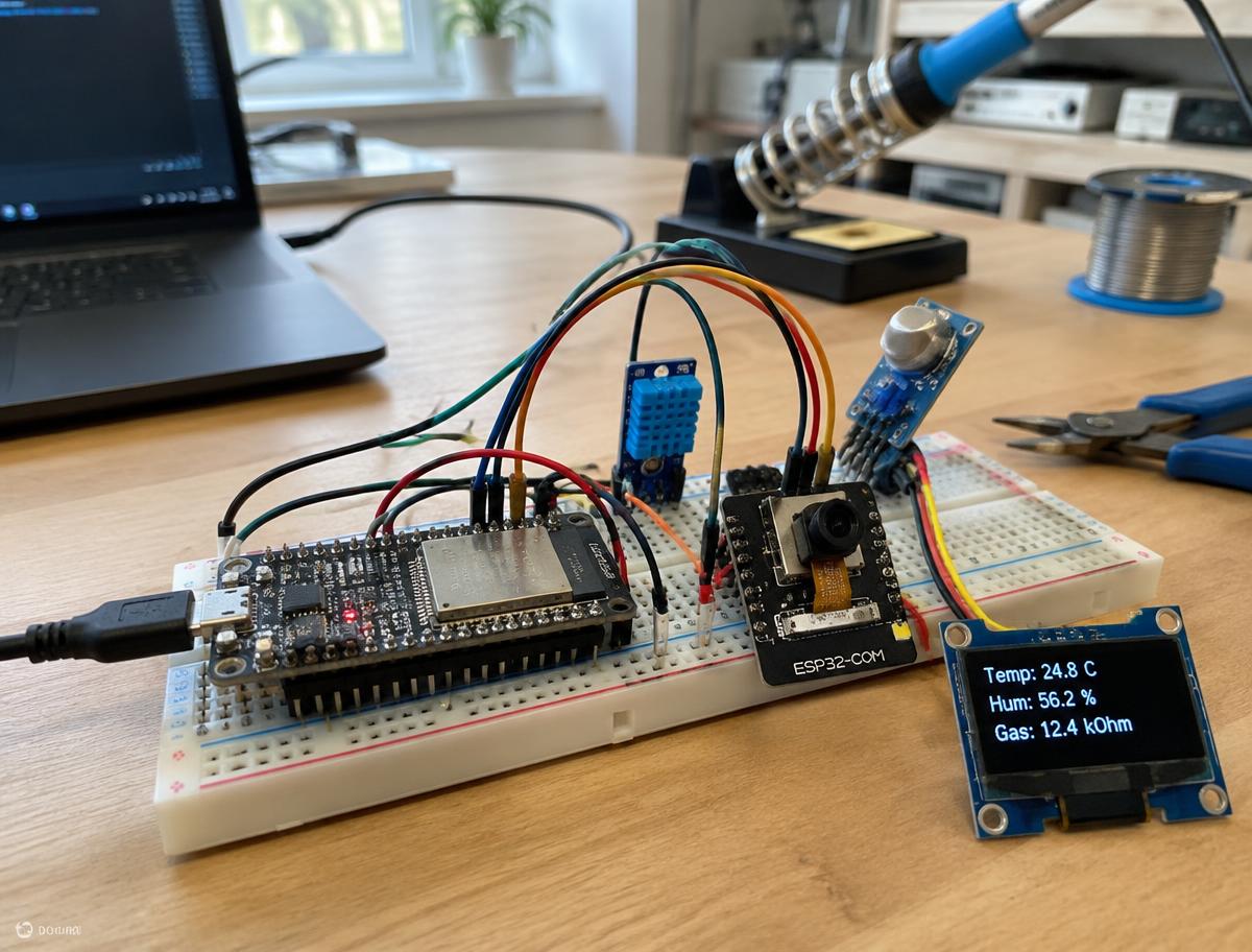 ESP32 Environment & Vision Node